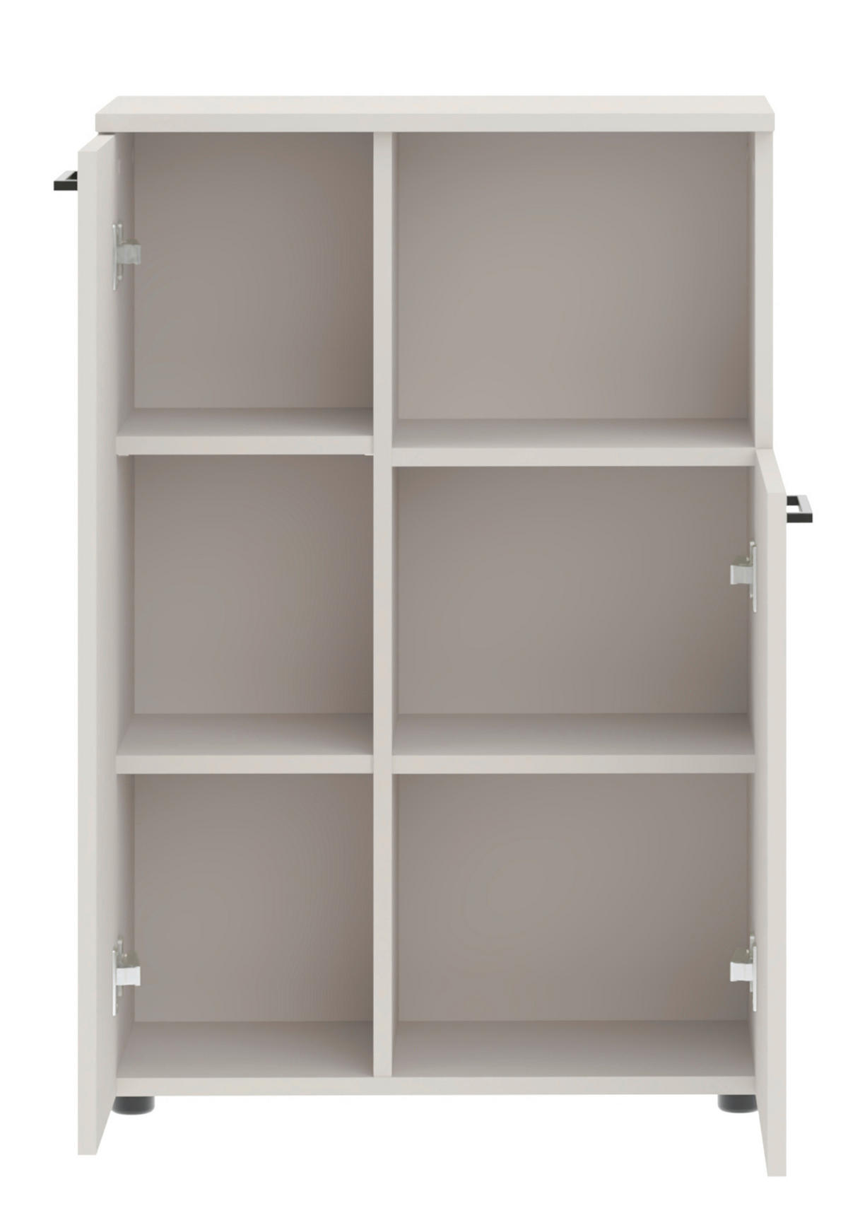 STREDNE VYSOKÁ SKRINKA kašmírová  - čierna/kašmírová, Trend, kov/kompozitné drevo (60/89/30cm) - Respekta