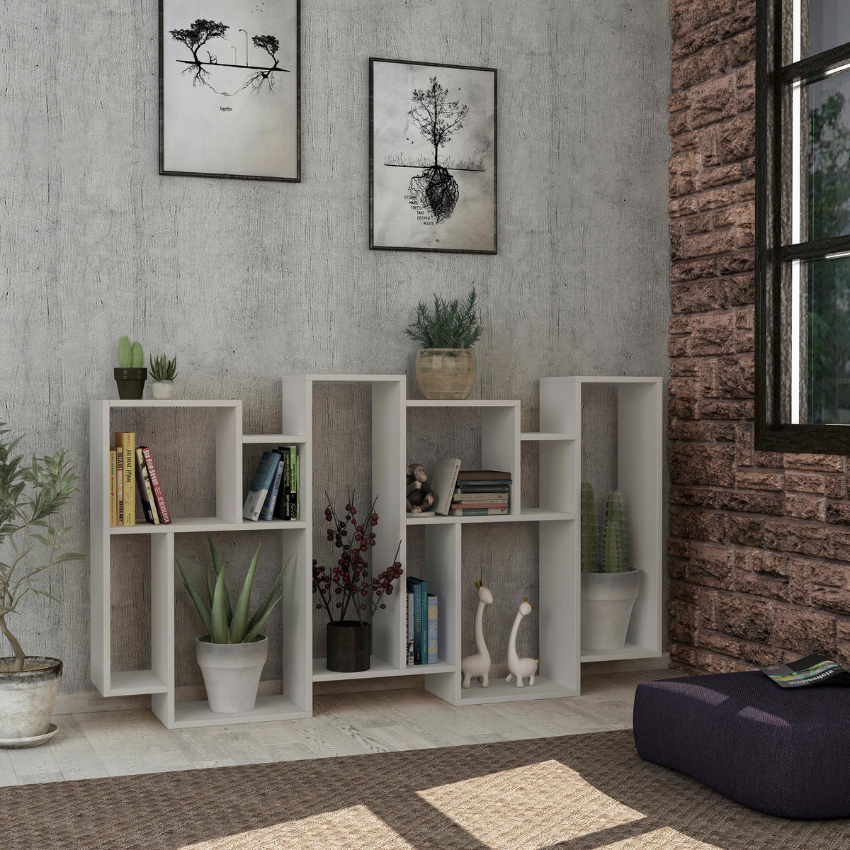 BOKHYLLA i 96/169/26 cm vit  - vit, Design, trämaterial (96/169/26cm) - Livetastic