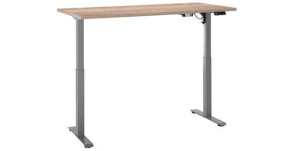 SCHREIBTISCH 160/77/75-118 cm  in Sonoma Eiche  - Sonoma Eiche, Basics, Holzwerkstoff/Metall (160/77/75-118cm) - Xora