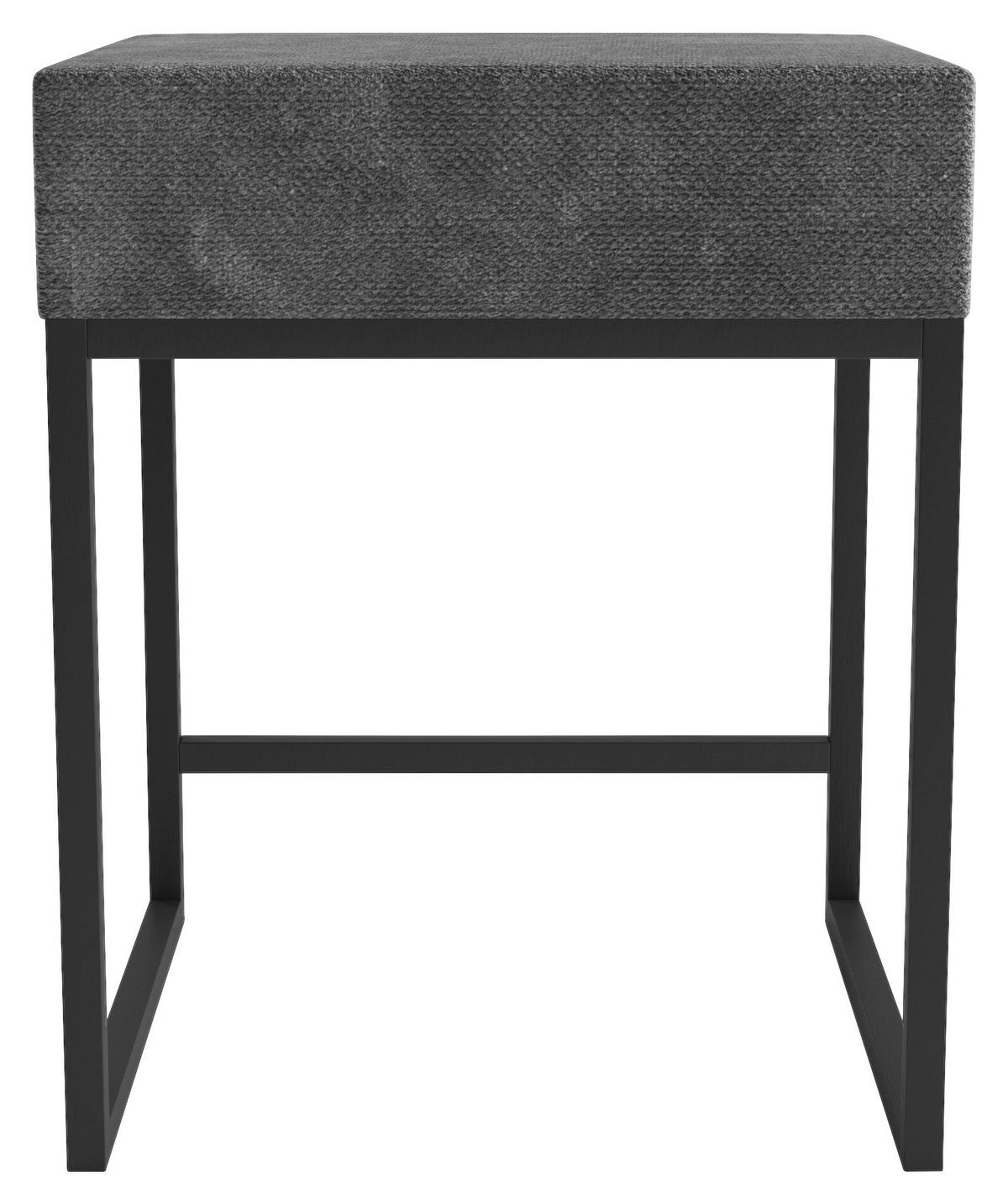 NACHTKÄSTCHEN 45/55/45 cm  in Schwarz, Grau  - Schwarz/Grau, Design, Textil/Metall (45/55/45cm) - Esposa