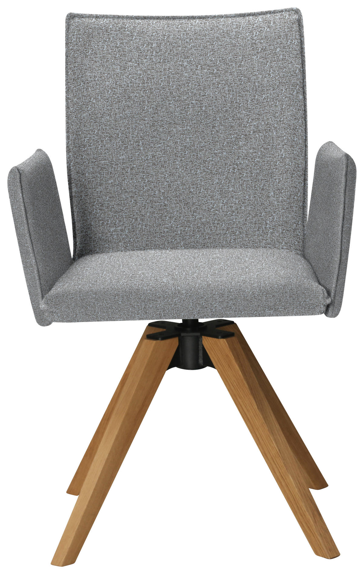 ARMLEHNSTUHL  in Samt  - Eichefarben/Hellgrau, Konventionell, Holz/Textil (64/91/61cm) - Moderano