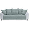 3-SITZER-SOFA in Cord, Velours Blaugrau  - Blaugrau/Schwarz, KONVENTIONELL, Textil/Metall (228/84/99cm) - Carryhome