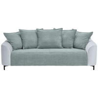 3-SITZER-SOFA in Cord, Velours Blaugrau  - Blaugrau/Schwarz, KONVENTIONELL, Textil/Metall (228/84/99cm) - Carryhome