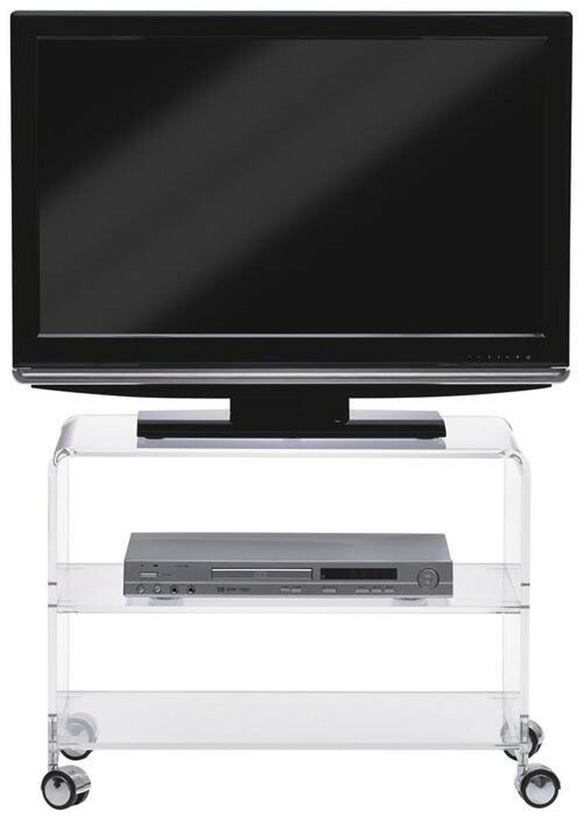 KOMODA POD TELEVIZI, čiré, 63/48/38 cm - čiré, Design, plast (63/48/38cm)