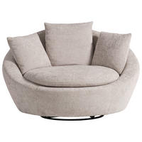 SESSEL Chenille, Webstoff Silberfarben    - Silberfarben/Schwarz, MODERN, Kunststoff/Textil (130/80/112cm) - Trendmanufaktur