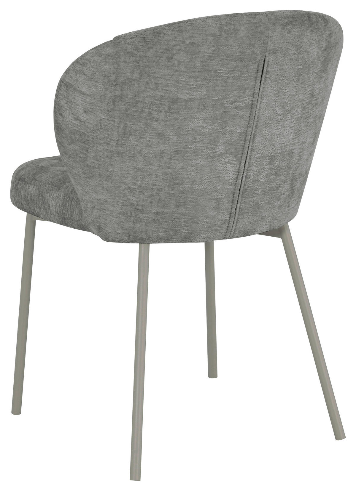 VIERFUßSTUHL  in Eisen Chenille Holz, Metall, Textil  - Grau, MODERN, Holz/Textil (55/79/59cm) - P & B