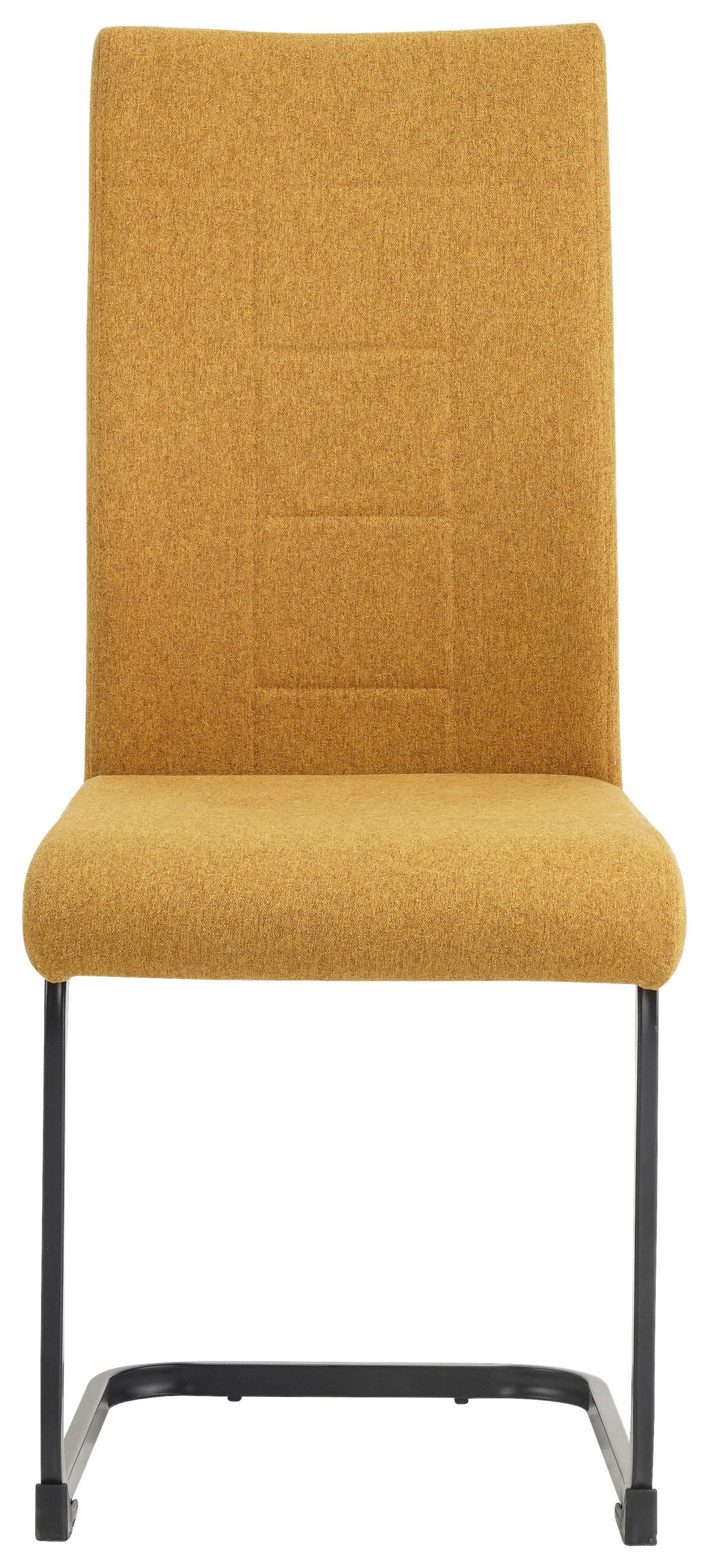 SCHWINGSTUHL  in Eisen Flachgewebe  - Senfgelb/Schwarz, Design, Textil/Metall (44/100/59cm) - Carryhome