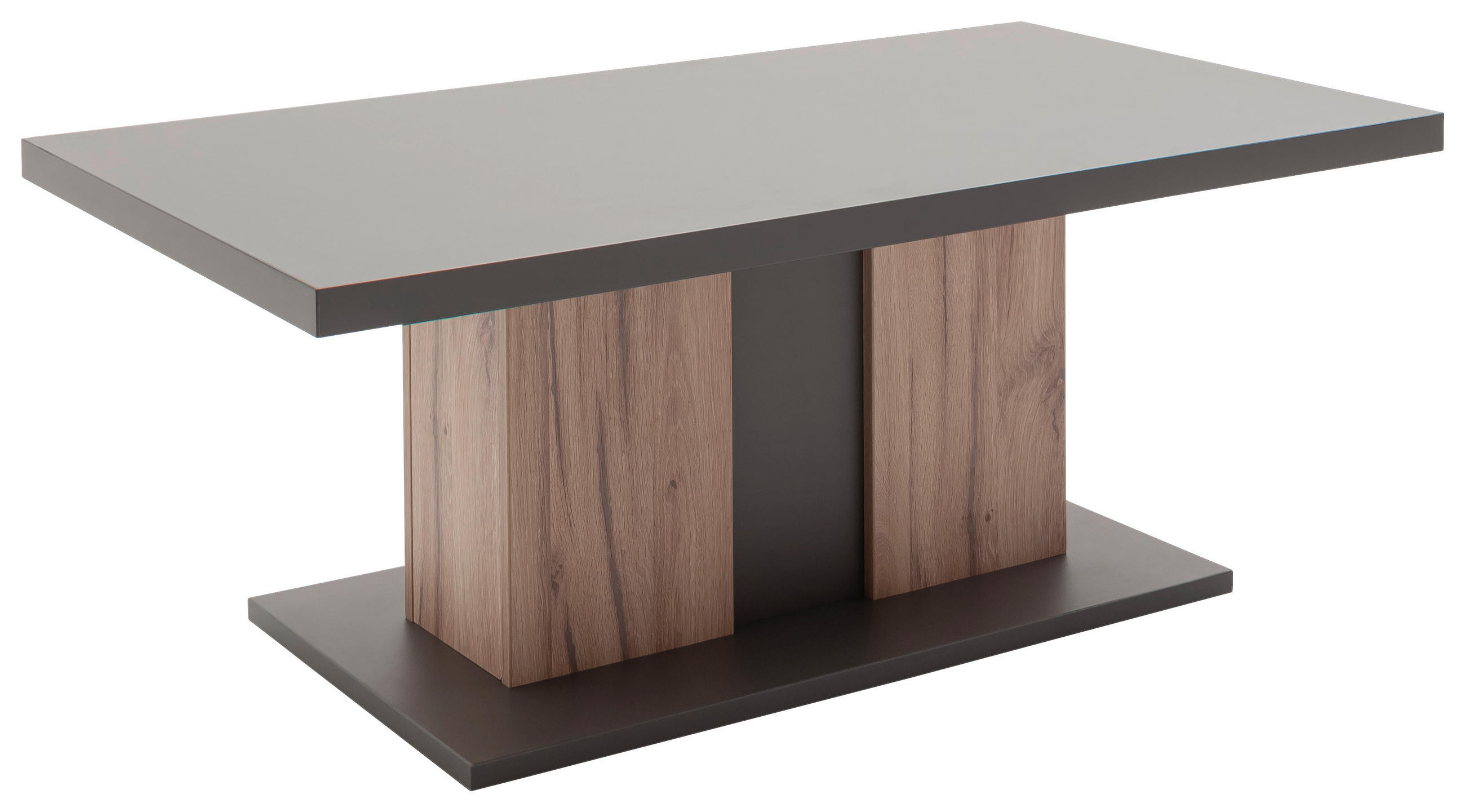 COUCHTISCH 115/65/46 cm rechteckig Grau, Eichefarben  - Eichefarben/Grau, Design, Holzwerkstoff (115/65/46cm) - Carryhome