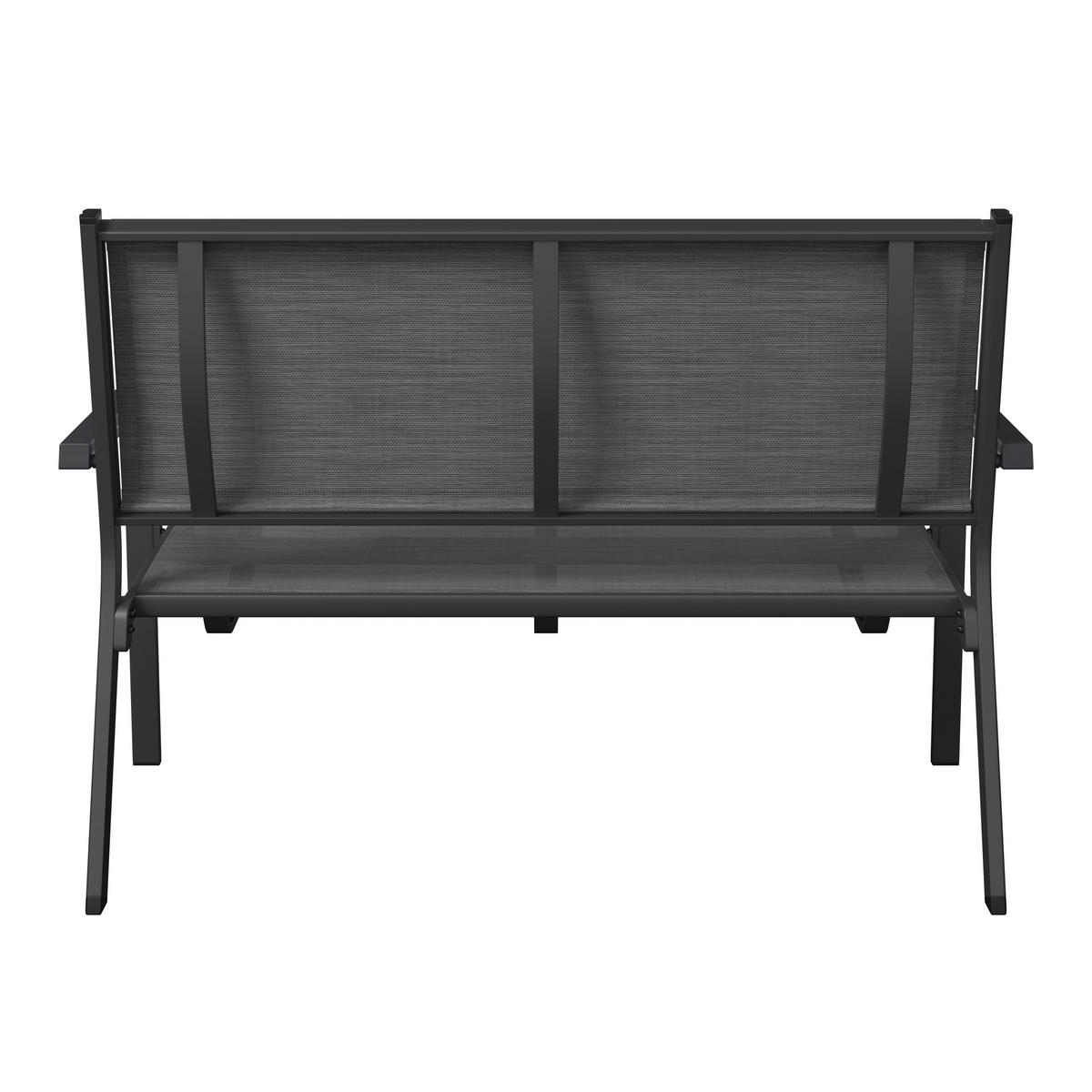 2-SITZER-BANK 137,5/97/67 cm  in Anthrazit, Grau  - Anthrazit/Grau, KONVENTIONELL, Textil/Metall (137,5/97/67cm) - Kettler