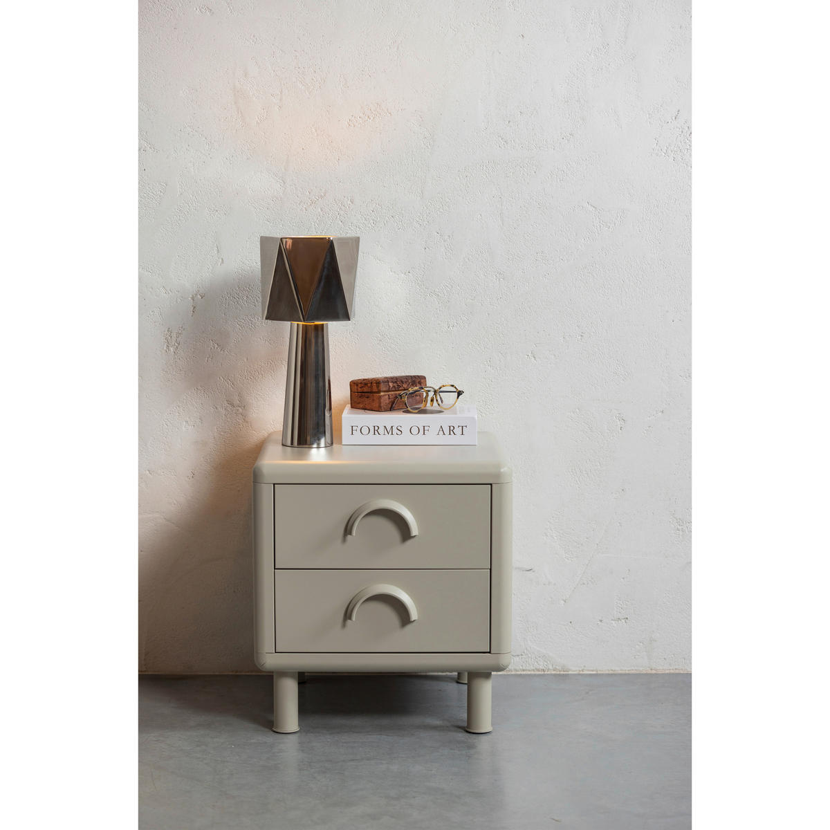NACHTTISCH 42/45/42 cm  - Sandfarben, Design, Metall (42/45/42cm) - Livetastic