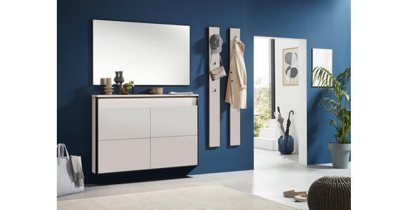 GARDEROBE 4-teilig  in 180/190/24,3 cm  - Beige/Schwarz, KONVENTIONELL, Glas/Holzwerkstoff (180/190/24,3cm) - Voleo