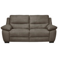 2,5-SITZER  in Braun, Greige  - Wengefarben/Greige, KONVENTIONELL, Holz/Textil (210/96/99cm) - Livetastic