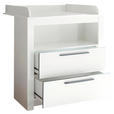 WICKELKOMMODE Pulni  - Graphitfarben/Weiß, Basics, Holzwerkstoff/Kunststoff (96,2/105,4/78cm) - My Baby Lou
