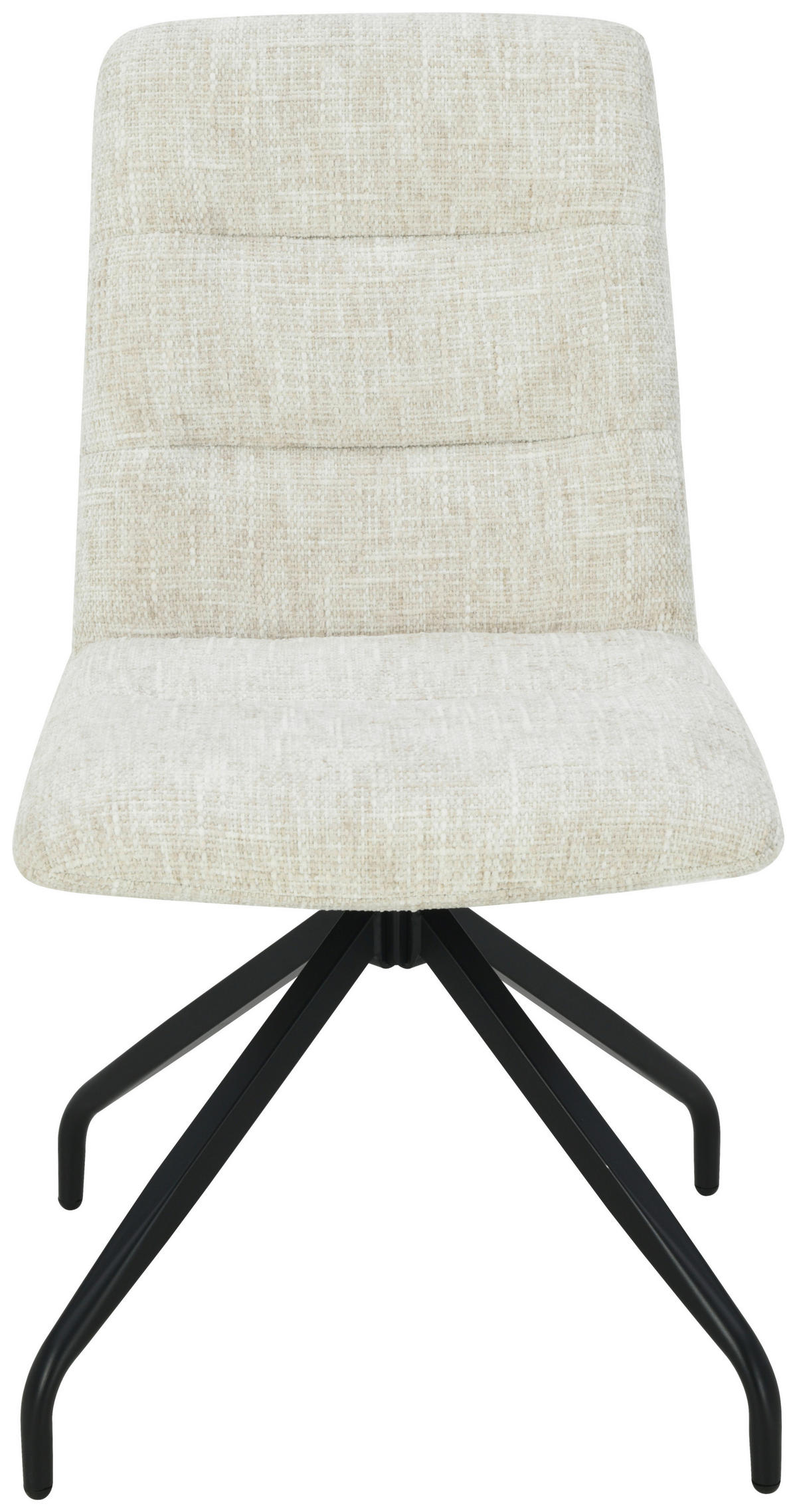 STUHL Leinenoptik Schwarz, Beige  - Beige/Schwarz, Design, Textil/Metall (50/90/63cm) - Carryhome
