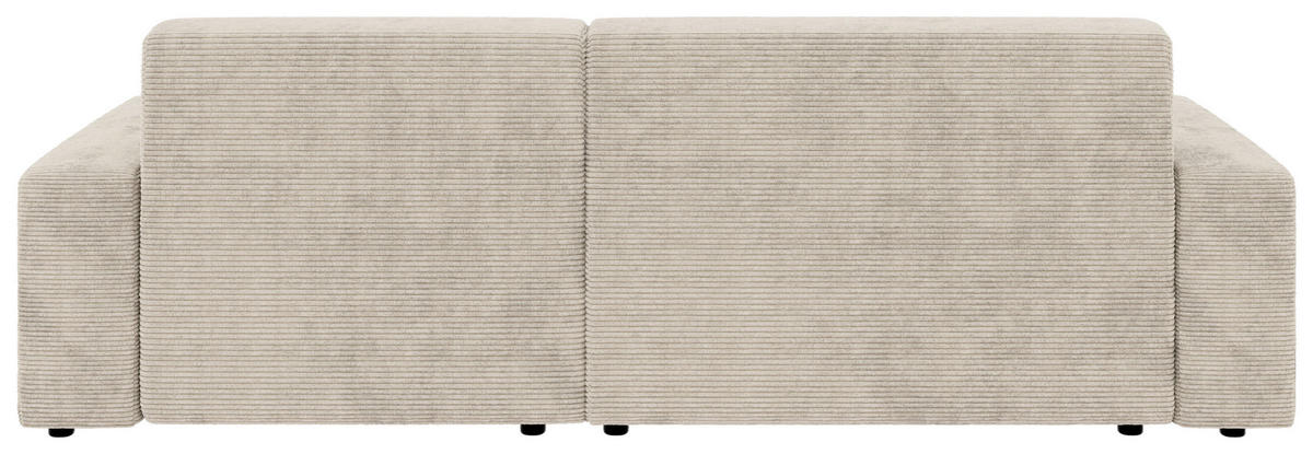 ECKSOFA in Cord Creme  246/162 cm  - Creme/Schwarz, MODERN, Kunststoff/Textil (246/162cm) - Trendmanufaktur