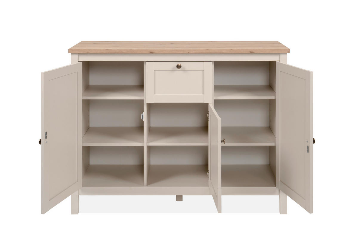 SIDEBOARD  120/90/40 cm 1 Schublade(n)  - Kaschmir/Eiche Artisan, Konventionell, Holzwerkstoff/Metall (120/90/40cm) - MID.YOU