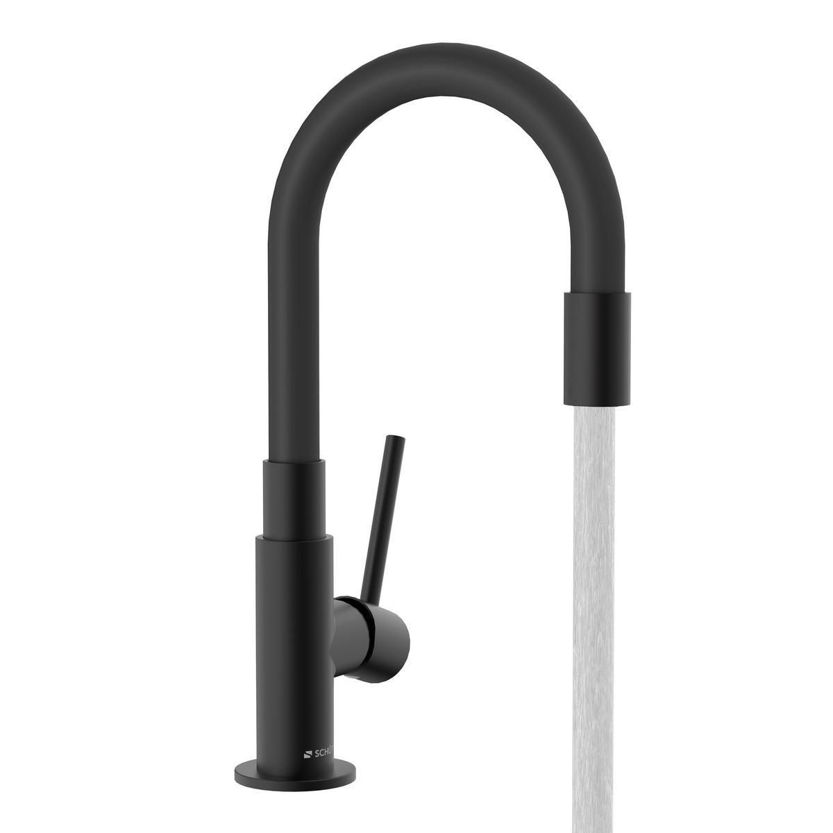 WASCHTISCHARMATUR  - Schwarz, Metall (25/20/5cm) - Schütte