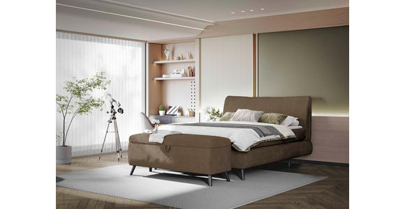 BOXSPRINGBETT 180/200 cm  in Braun  - Schwarz/Braun, Trend, Holz/Textil (180/200cm) - Esposa