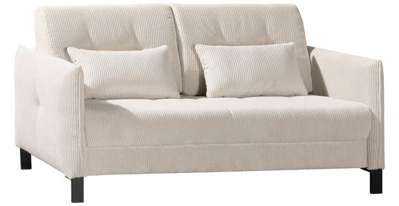 SCHLAFSOFA Cord Beige  - Beige/Schwarz, Design, Textil/Metall (170/88/110cm) - Novel