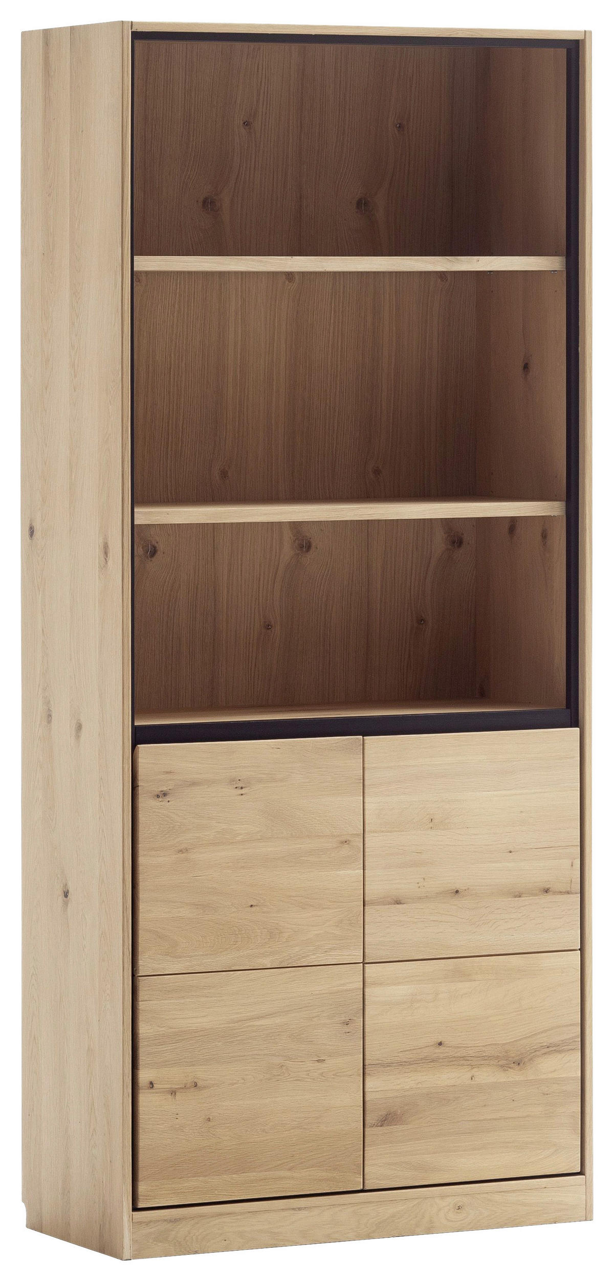 AKTENREGAL Asteiche furniert, massiv Eiche Bianco  - Eiche Bianco, KONVENTIONELL, Holz/Holzwerkstoff (86/198/40cm) - Linea Natura