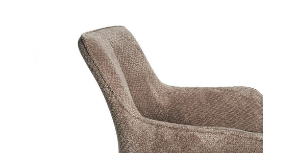 ARMLEHNSTUHL in Eisen Webstoff - Beige/Schwarz, Design, Textil/Metall (64/88/60cm) - Novel