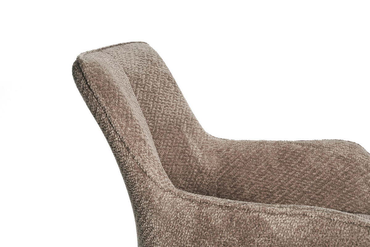 ARMLEHNSTUHL  in Eisen Webstoff  - Beige/Schwarz, Design, Textil/Metall (64/88/60cm) - Novel