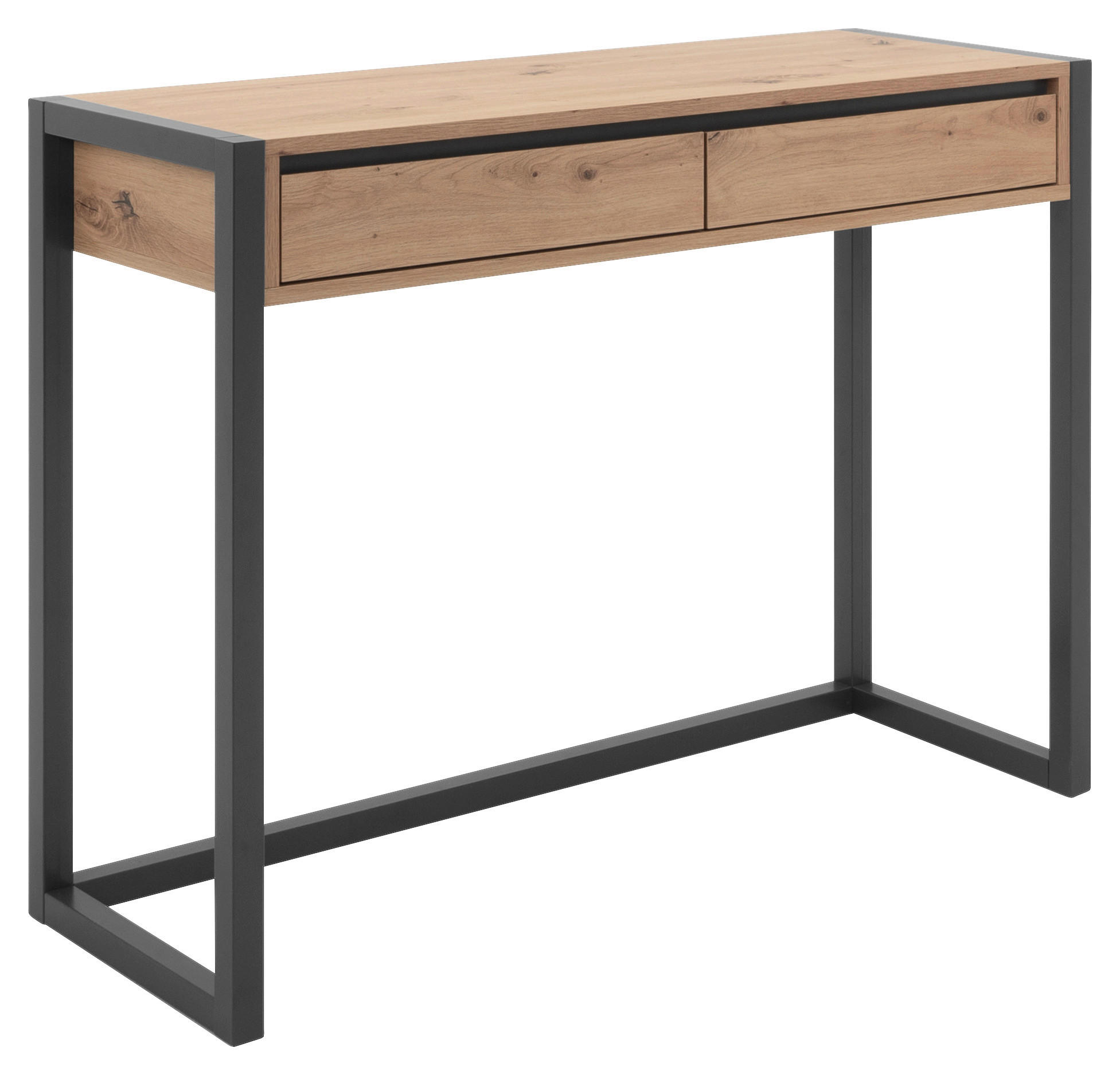 KONSOLENTISCH Eichefarben  - Eichefarben/Anthrazit, KONVENTIONELL, Holzwerkstoff (100/35/75cm) - MID.YOU