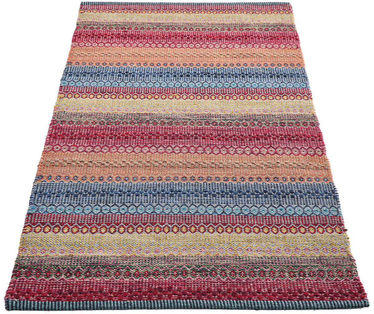 BĚHOUN, 70/200 cm vícebarevná, oranžová - oranžová/vícebarevná, Design, textil (70/200cm) - Boxxx