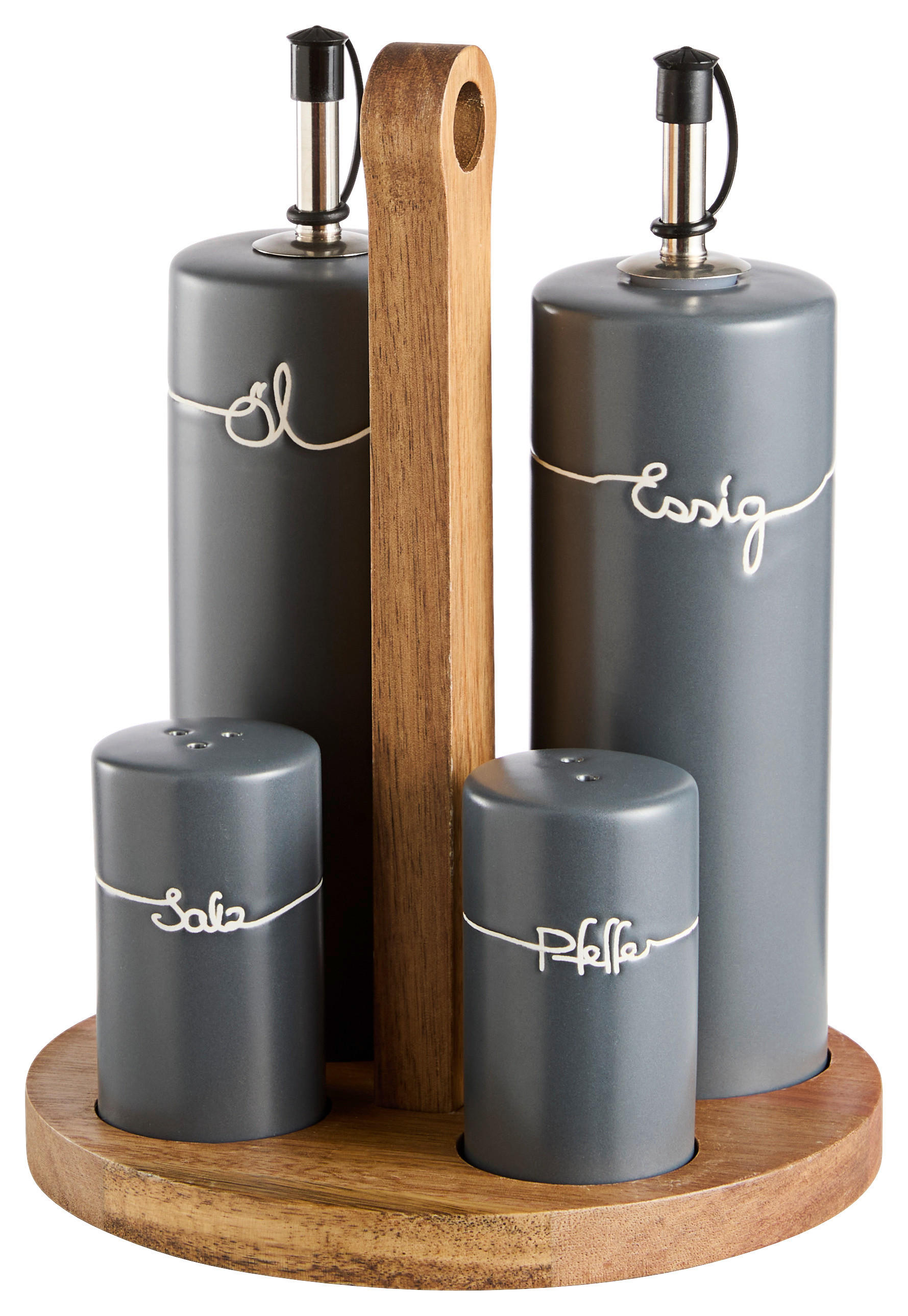 MENAGE-SET - Grau, Design, Holz/Keramik - Homeware Profession.