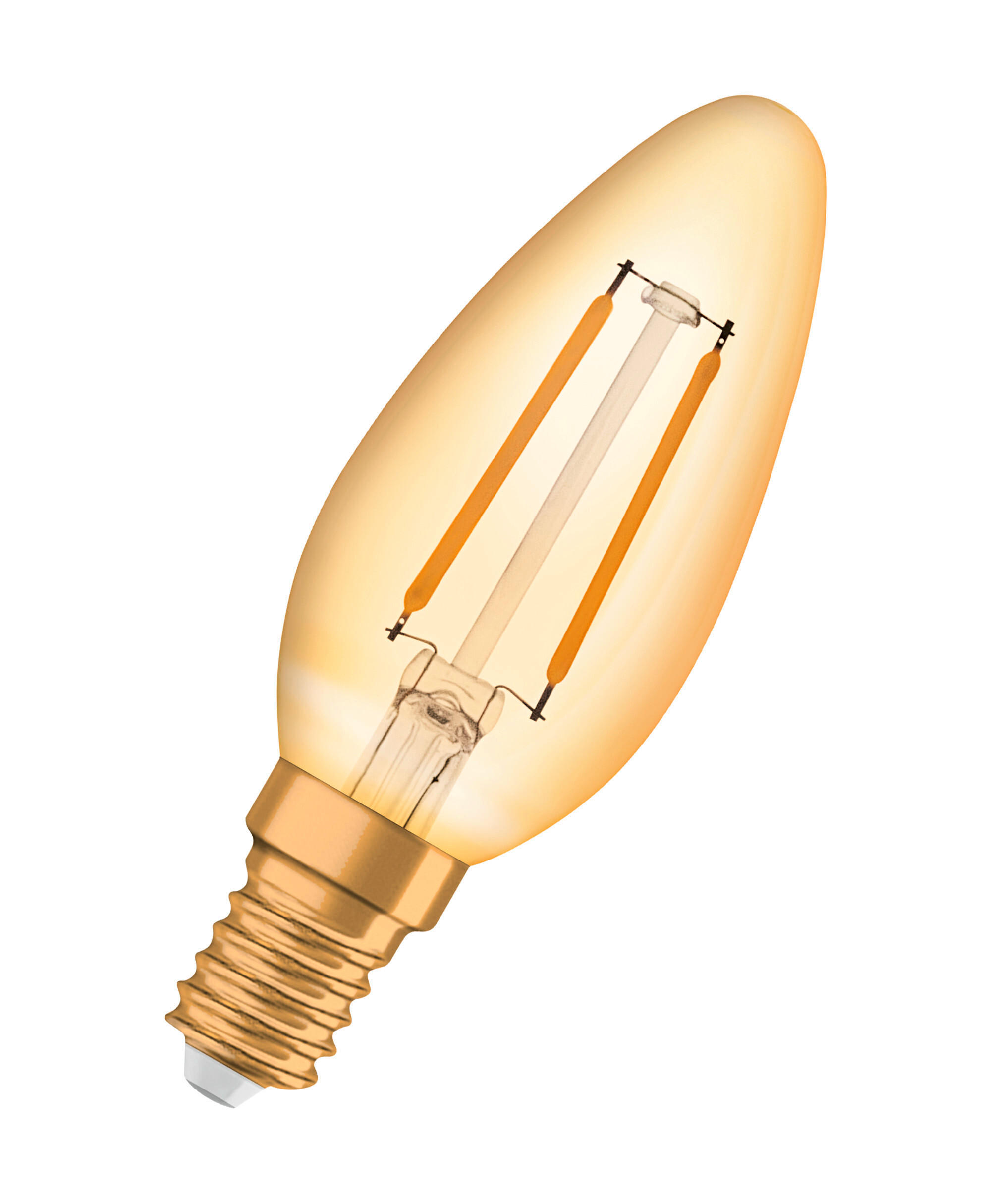 LED-LEUCHTMITTEL   E14 2,5 W 220 lm 2 Stück  - Goldfarben, Basics, Glas (3,5/10cm) - Osram