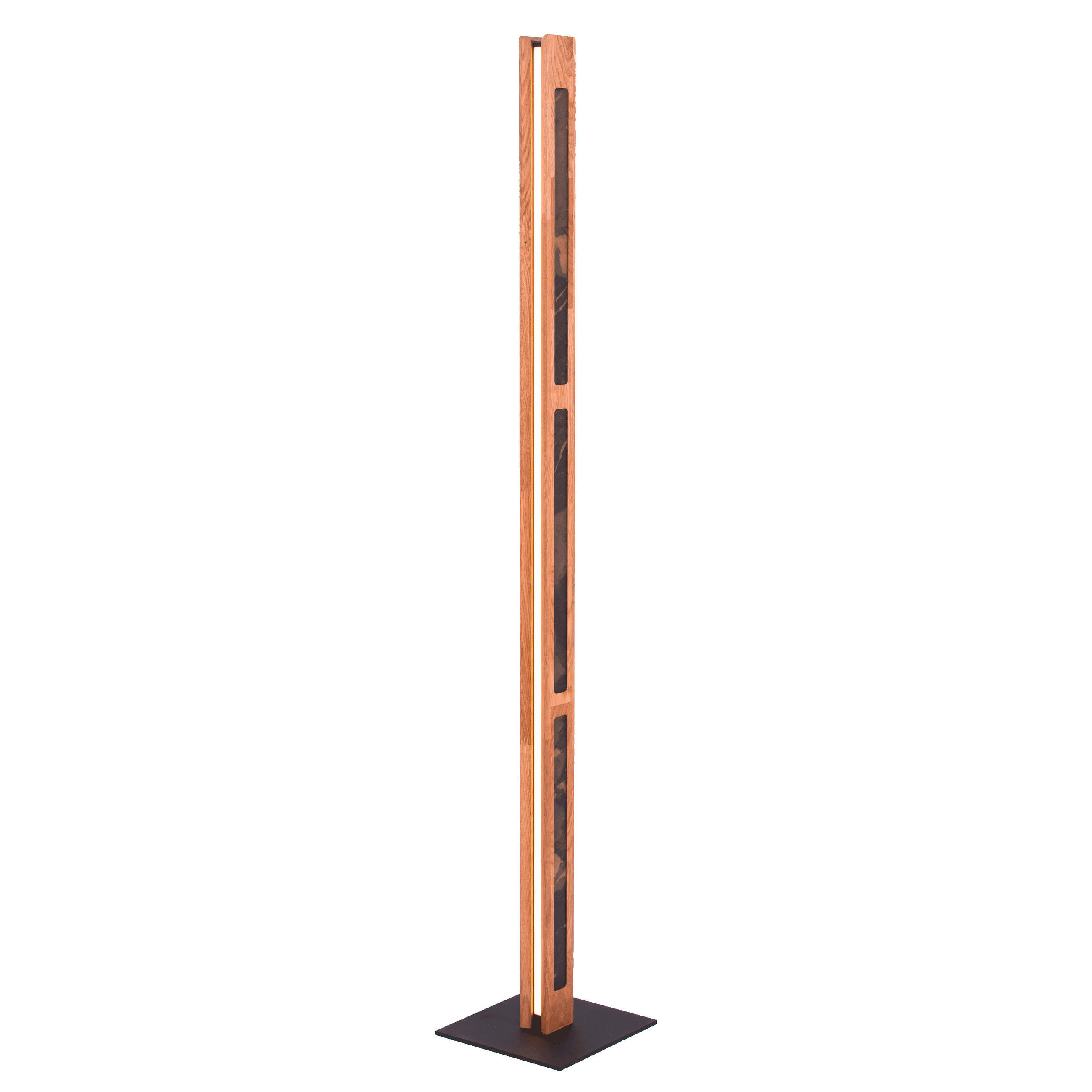 LED-STEHLEUCHTE 24/150 cm    - Eichefarben/Anthrazit, Natur, Holz/Stein (24/150cm) - Waldwelt