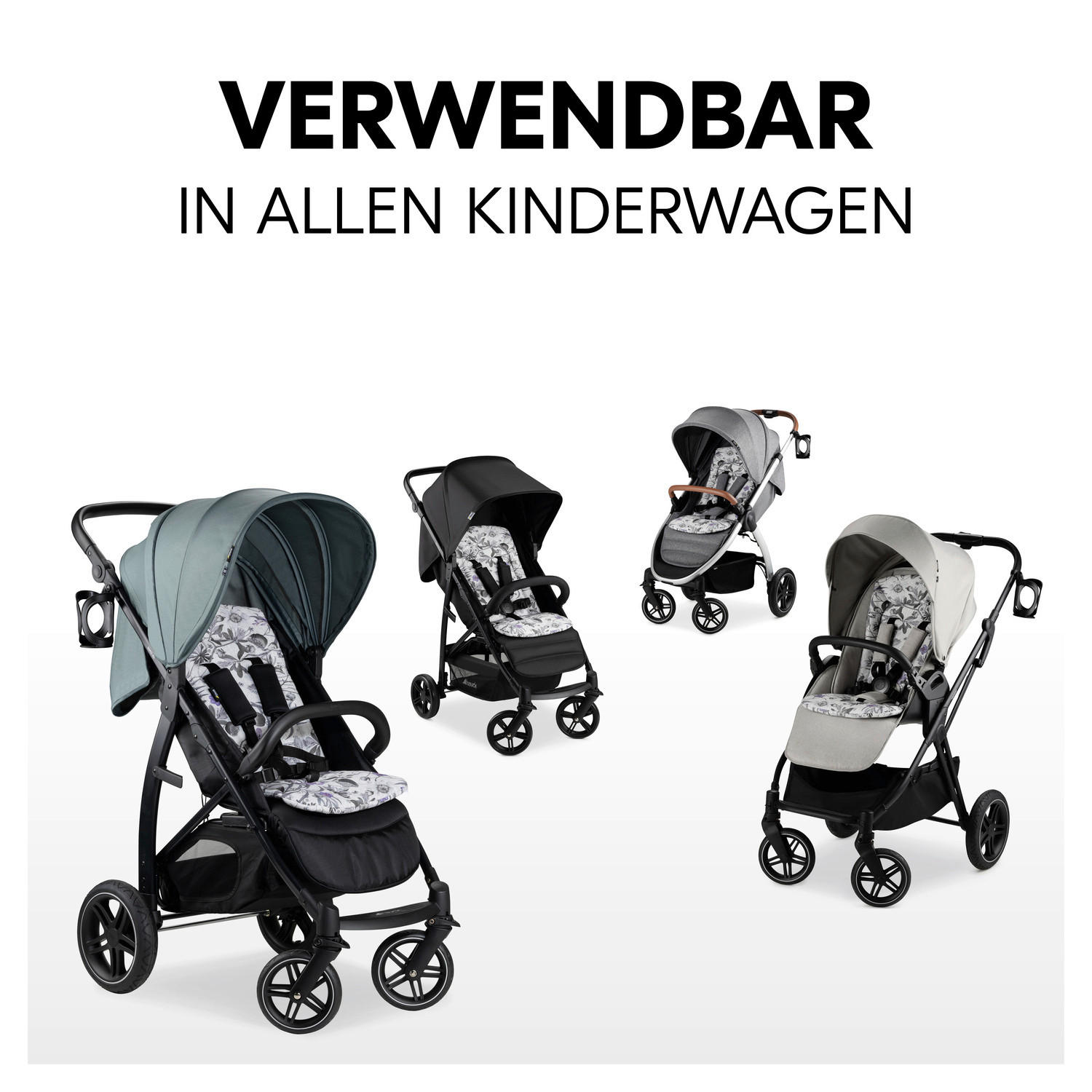 KINDERWAGENEINLAGE  - Grau, Basics, Textil (37/70/3cm) - Hauck