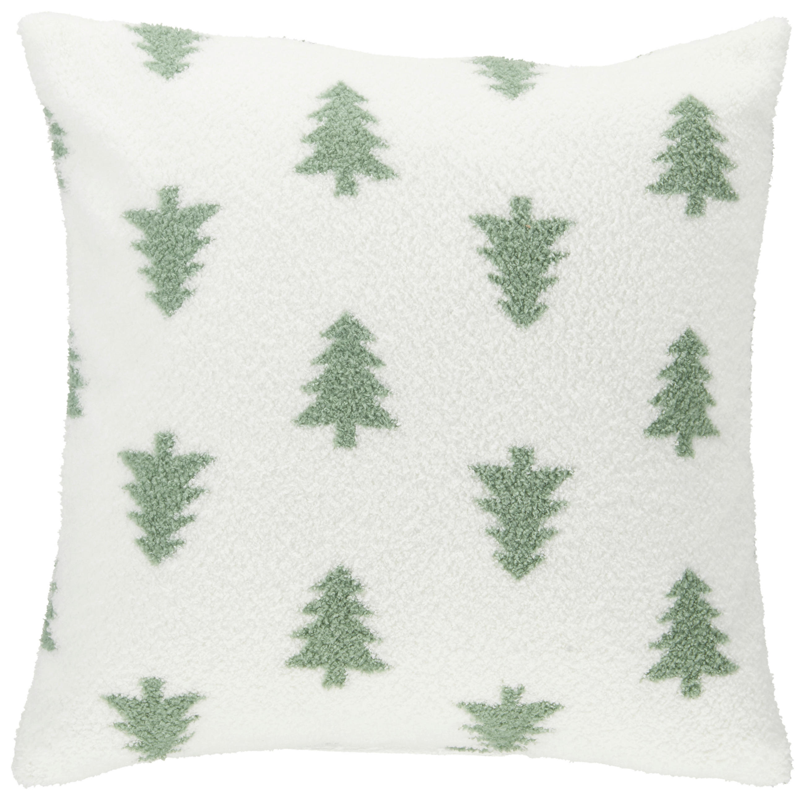 KISSENHÜLLE 48/48 cm  - Weiß/Grün, KONVENTIONELL, Textil (48/48cm) - X-Mas