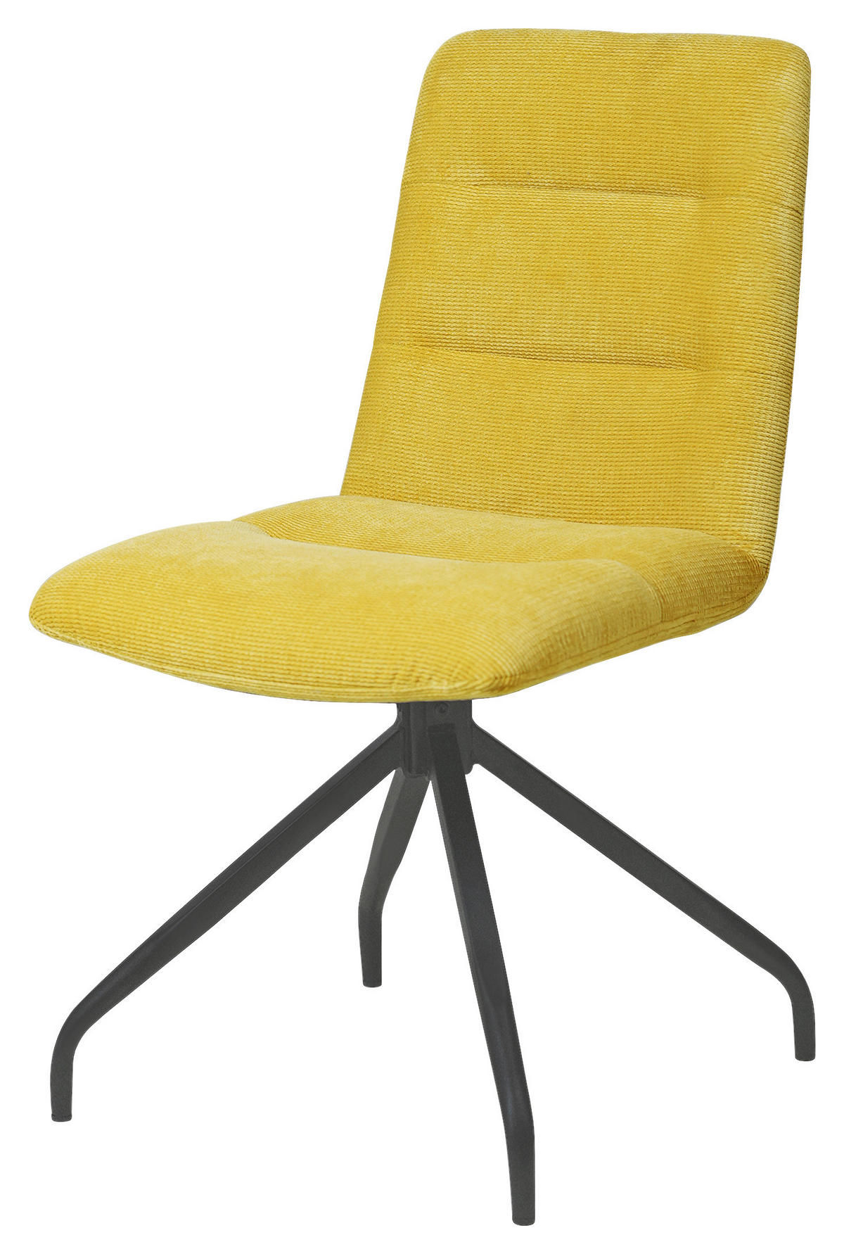 STUHL Webstoff Gelb  - Gelb/Schwarz, Design, Textil/Metall (50/90/63cm) - Carryhome