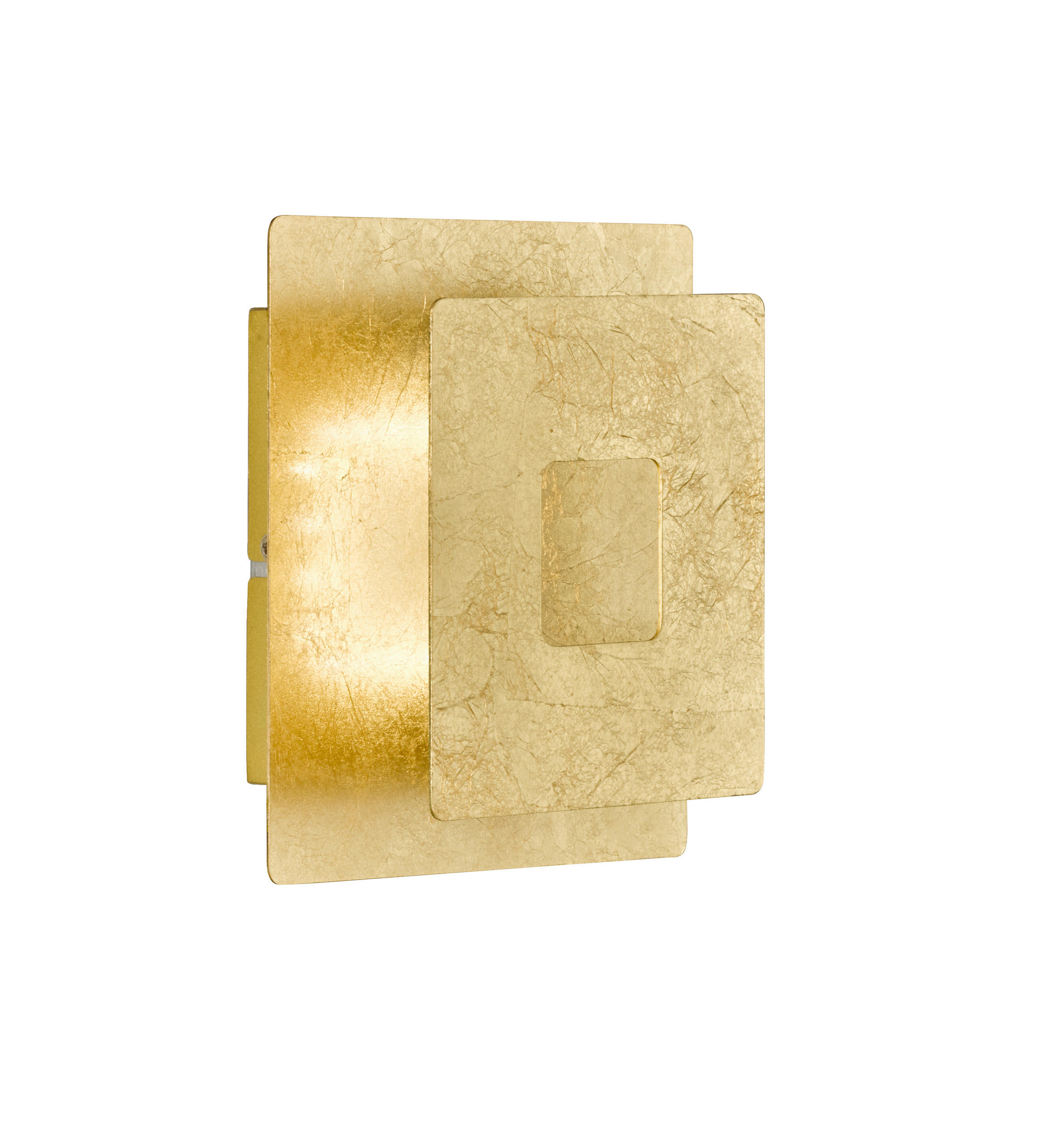 LED-WANDLEUCHTE 18/14/6,5 cm   - Goldfarben, Design, Kunststoff/Metall (18/14/6,5cm) - Globo