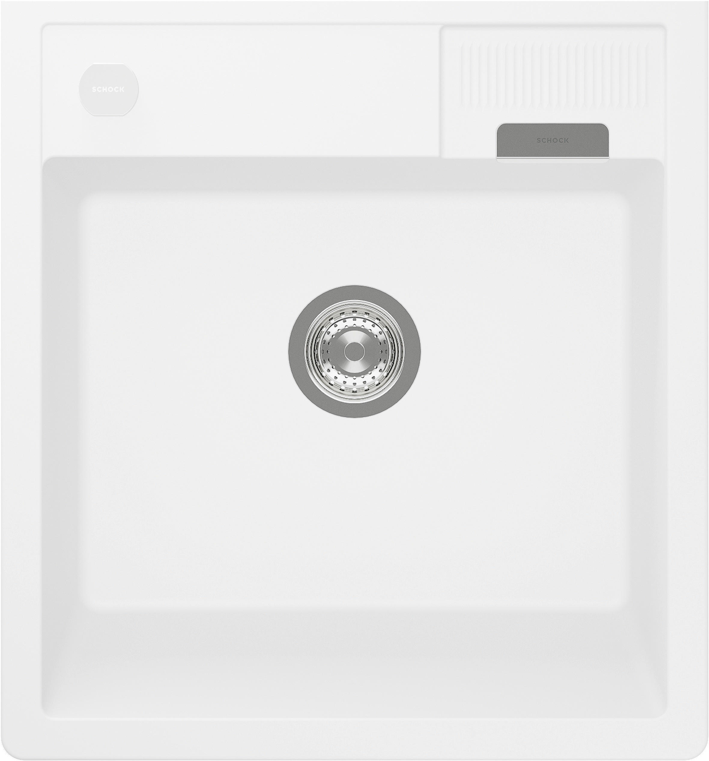 SPÜLE KALM100MDAY  - Weiß, Basics, Stein (59,8/33,6/63cm) - Schock