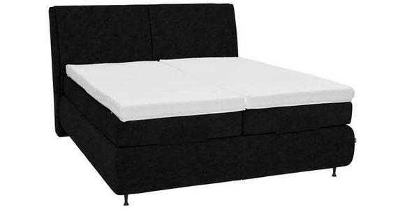 BOXSPRINGBETT 180/200 cm  in Schwarz  - Schwarz, KONVENTIONELL, Textil/Metall (180/200cm) - Dieter Knoll