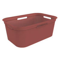 KÔŠ NA BIELIZEŇ, hrdzavá - hrdzavá, Basics, plast (59,6/39,6/23,2cm)