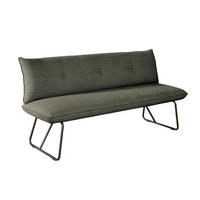 SITZBANK 180/90/70 cm Struktur Grün Metall  - Schwarz/Grün, Design, Textil/Metall (180/90/70cm) - Dieter Knoll