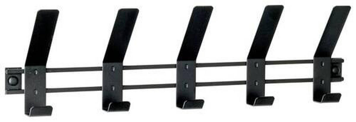 VEŠIAKOVÁ LIŠTA - čierna, Modern, kov (52/13/6cm)