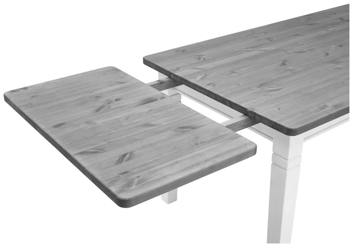 ESSTISCH in Holz 180/90/78 cm  - Weiß/Grau, ROMANTIK / LANDHAUS, Holz (180/90/78cm) - Boxxx