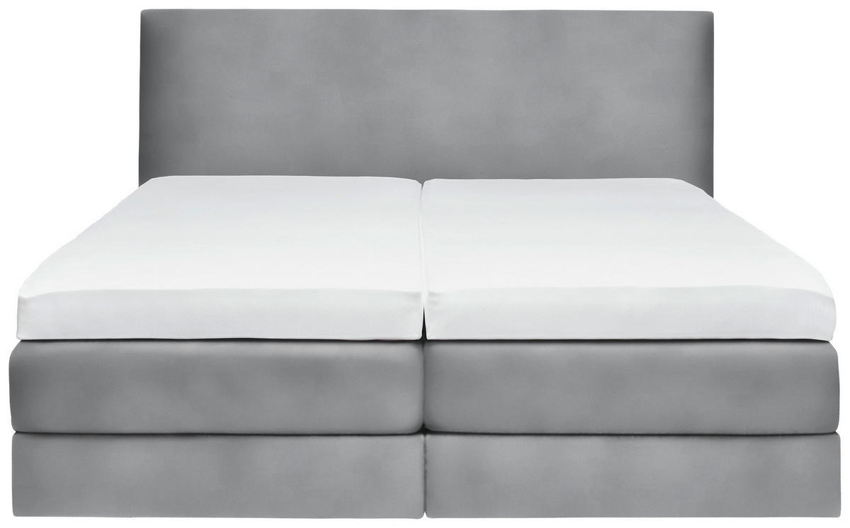 BOXSPRINGBETT 160/200 cm  in Grau  - Grau, KONVENTIONELL, Holz/Textil (160/200cm) - Dieter Knoll