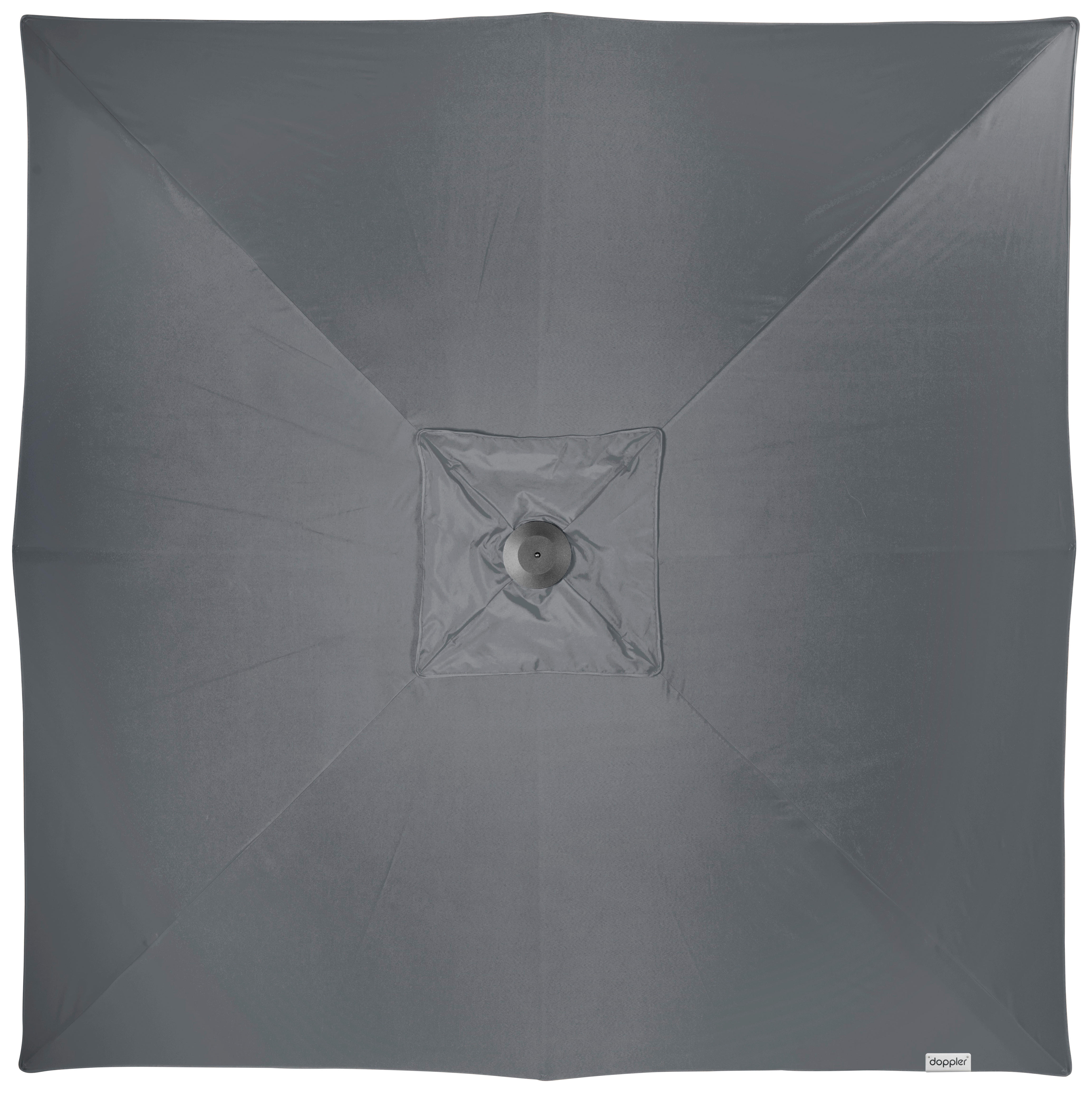 SONNENSCHIRM 300X300 cm Anthrazit  - Anthrazit/Silberfarben, Basics, Textil/Metall (300/300cm) - Doppler