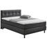 BOXSPRINGBETT 140/200 cm in Grau, Schwarz - Dunkelgrau/Schwarz, Design, Textil/Metall (140/200cm) - Carryhome BOXSPRINGBETT 140/200 cm in Grau, Schwarz - Dunkelgrau/Schwarz, Design, Textil/Metall (140/200cm) - Carryhome
