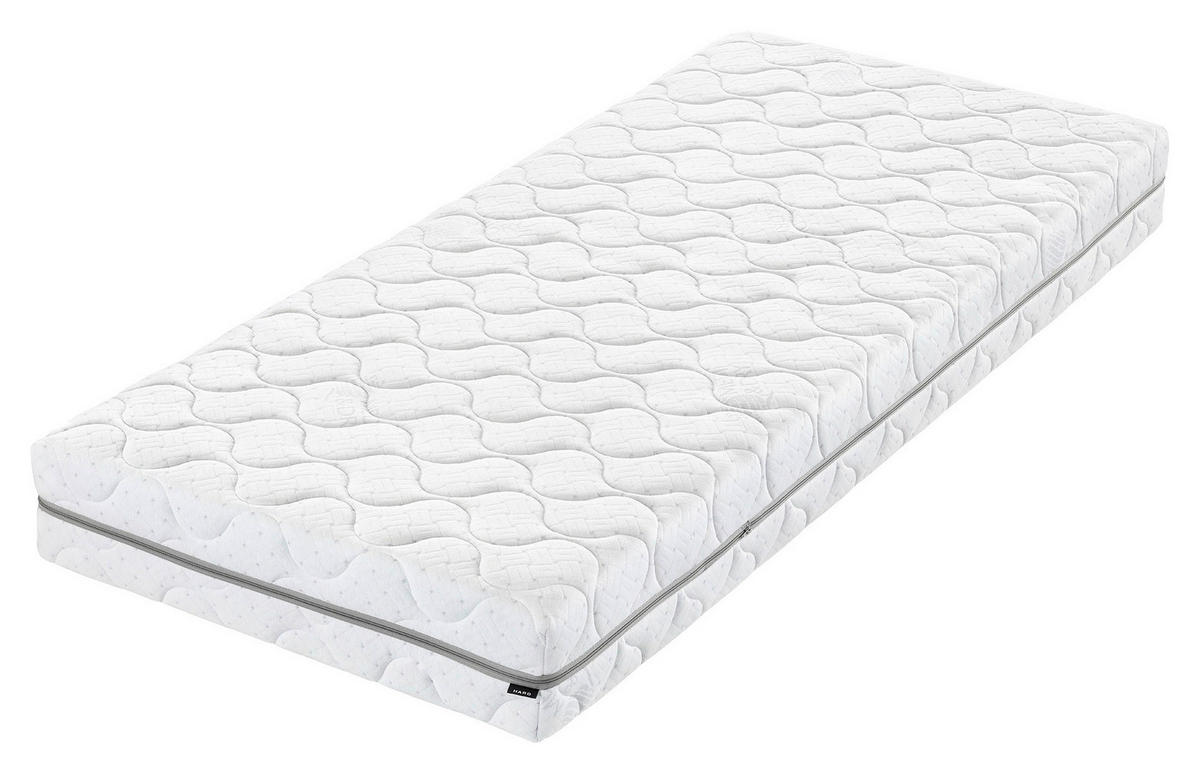 MATRAC Z PAMÄŤOVEJ PENY, 90/200 cm - biela, Konventionell, textil (90/200cm) - Swedish Line