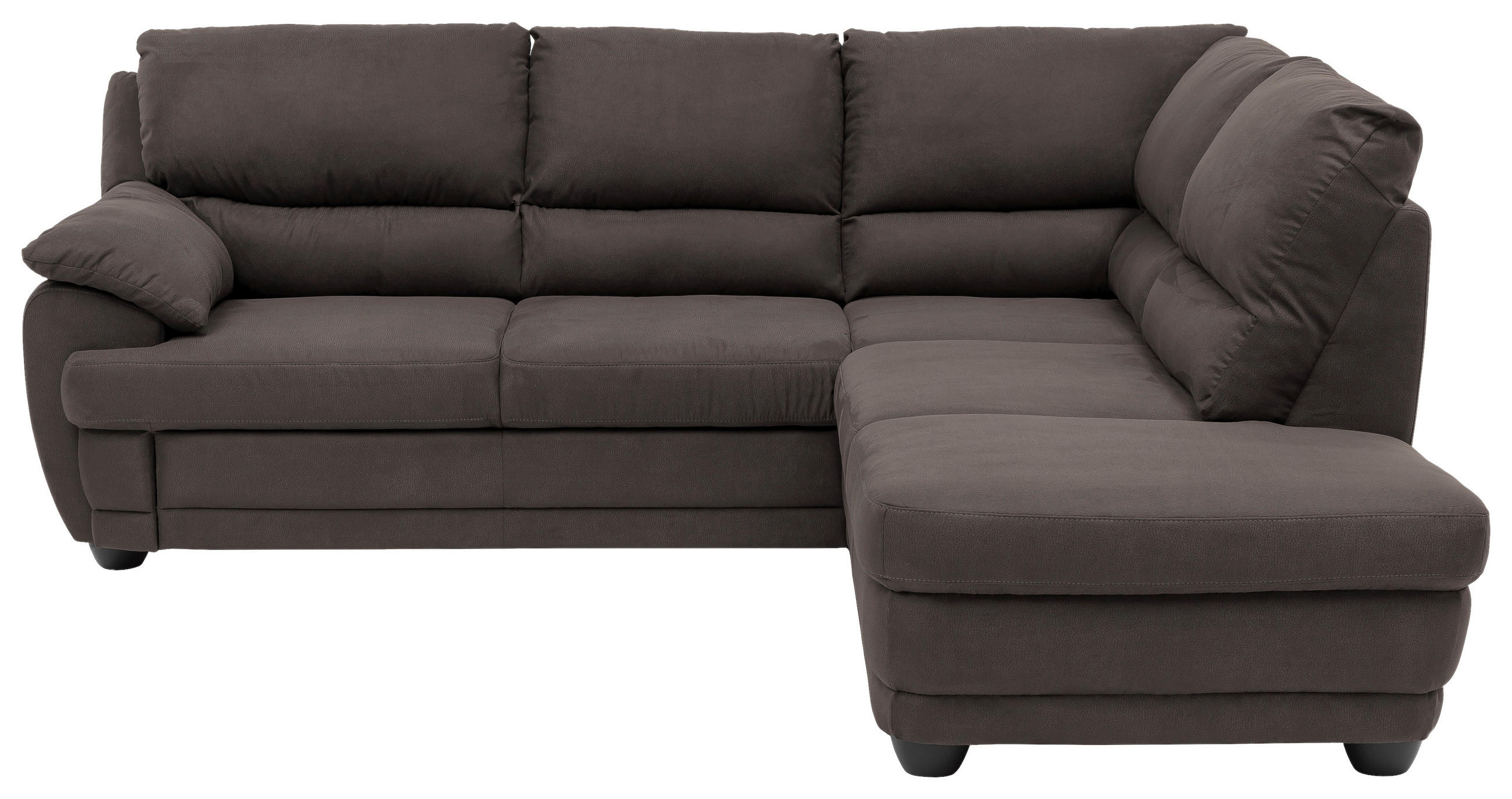 ECKSOFA in Mikrofaser Dunkelbraun  245/225 cm  - Dunkelbraun, Design, Kunststoff/Textil (245/225cm) - Livetastic