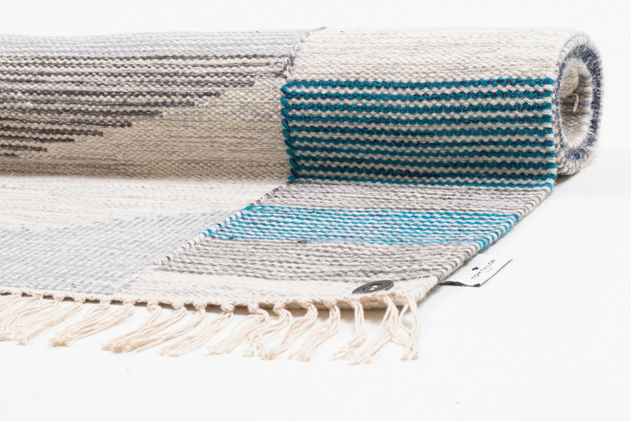 Thumbnail - Tom Tailor Teppich, Türkis, Textil, Abstraktes, rechteckig, 65x135 cm, Teppiche & Böden, Teppiche, Moderne Teppiche