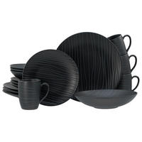 KOMPLETT SERVIS WAVES 16 delar  - antracit, Basics, keramik - Creatable
