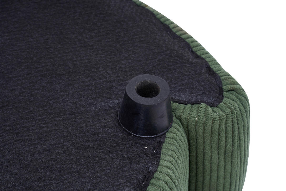 HOCKER in Textil Grün  - Schwarz/Grün, Design, Kunststoff/Textil (57/47/42cm) - P & B