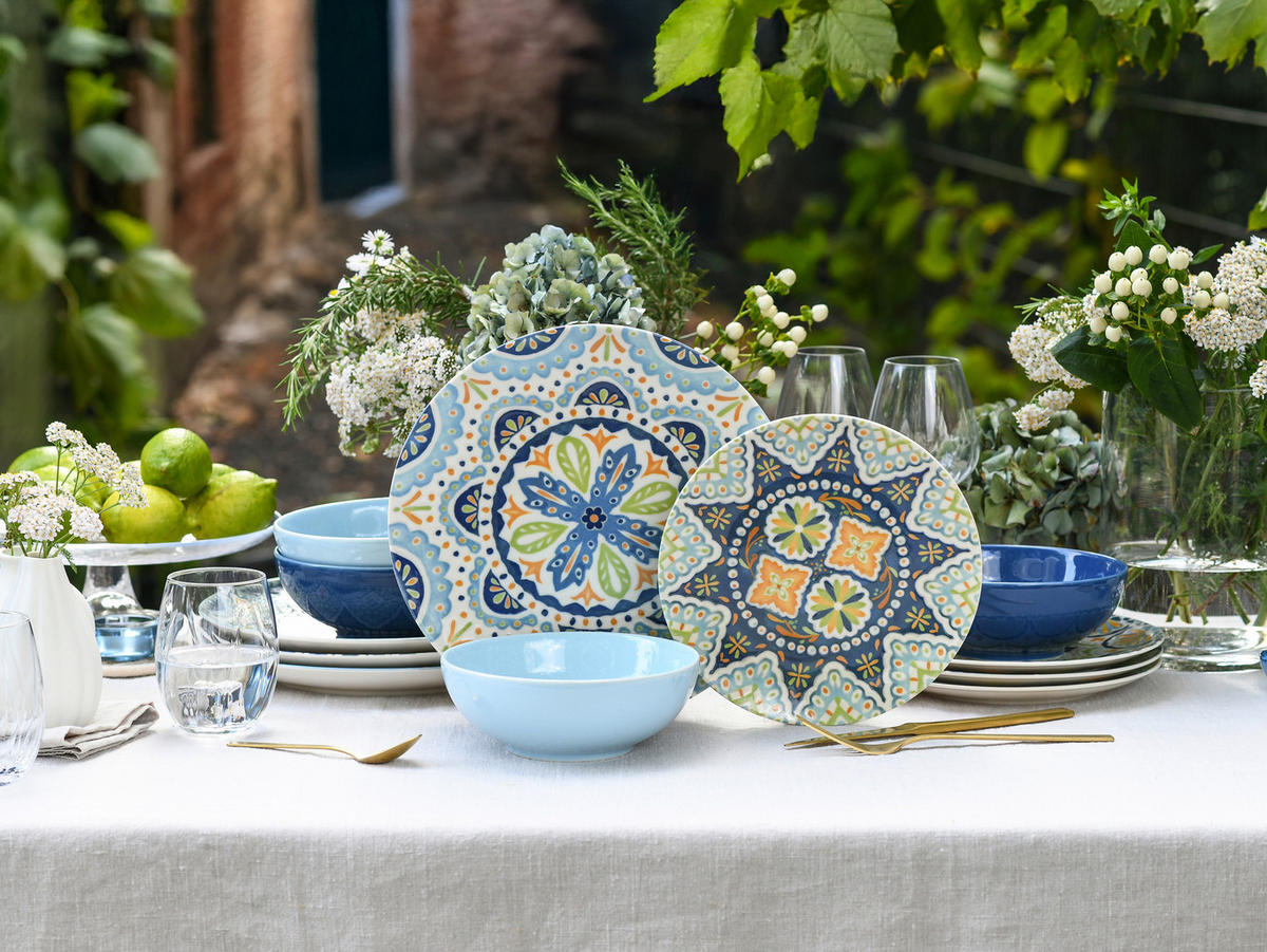 TAFELSERVICE Patio 12-teilig  - Multicolor, Basics, Keramik - Creatable